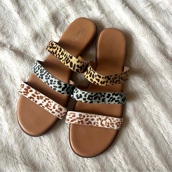 Madewell The Ilana Slide Sandal in Calf Hair - Picture 3 of 7